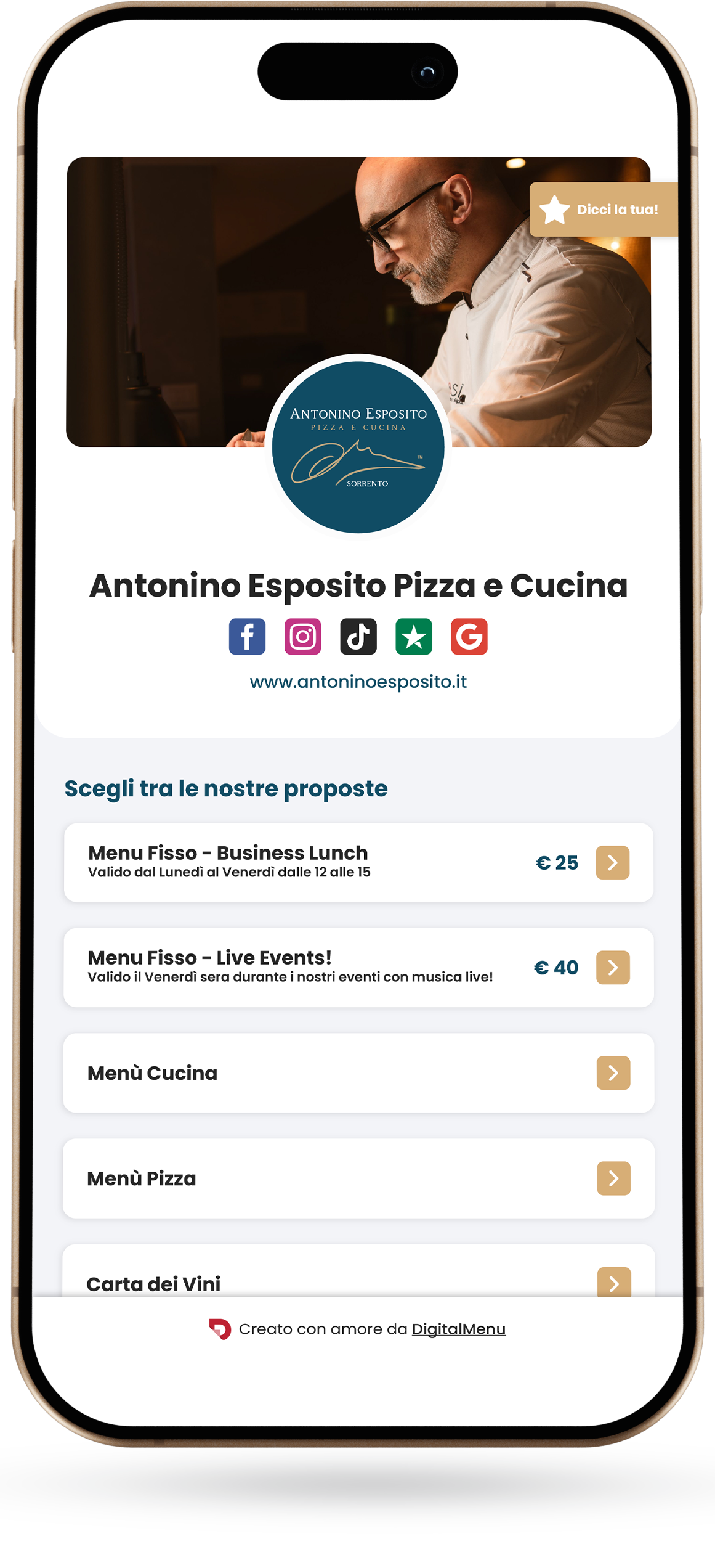 Innovazione per il tuo ristorante